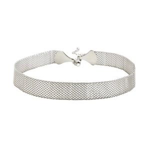 Hot Topic Silver Mesh Choker